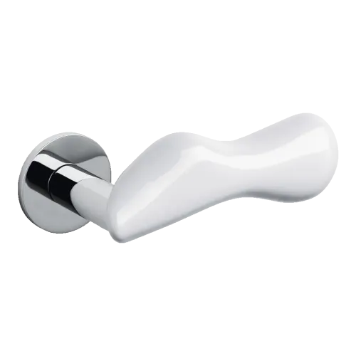 Poignée de porte CHELSEA PORCELAINE rosace ronde